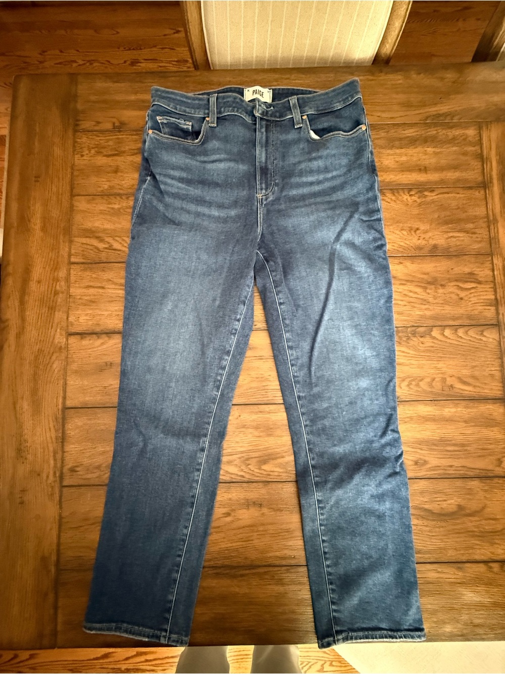 PAIGE Blue Slim Straight Jeans